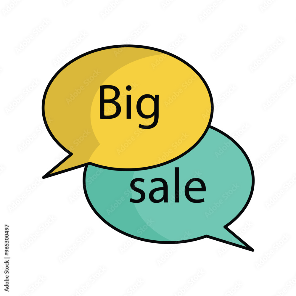 big sale color line icon with white background vector stock illustration big sale color line icon with white background vector stock illustration