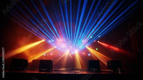 laser show on a club concer...