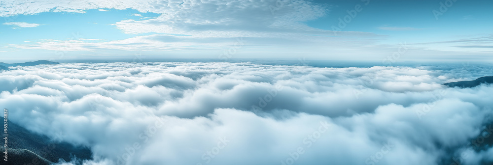 above the clouds panoramic view in the sky above the clouds panoramic view in the sky