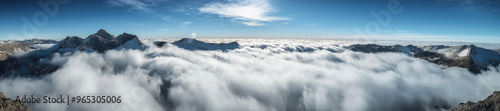 Wallpaper Mural above the clouds panoramic view in the sky Torontodigital.ca