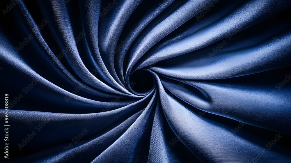 Fototapeta premium Abstract Blue Swirling Fabric Texture Background