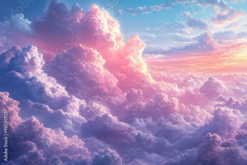 Beautiful Pink and Purple Cloudscape at Sunset