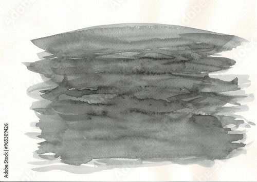 watercolor background picture Painted on paper in black tones