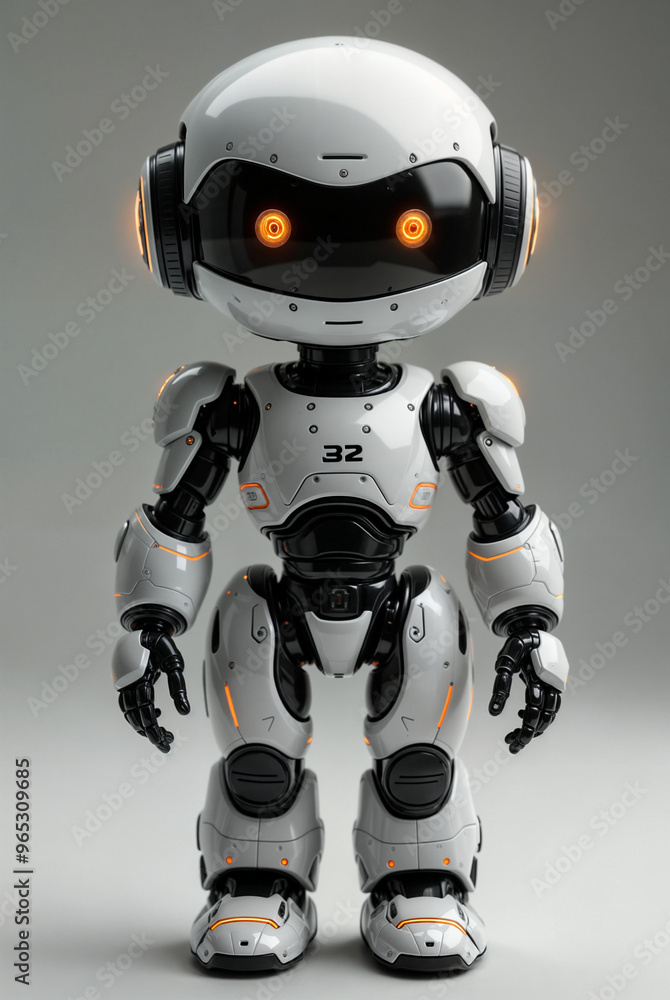 cute funny android robot, artificial intelligence image visualization. Generative AI cute funny android robot, artificial intelligence image visualization. Generative AI