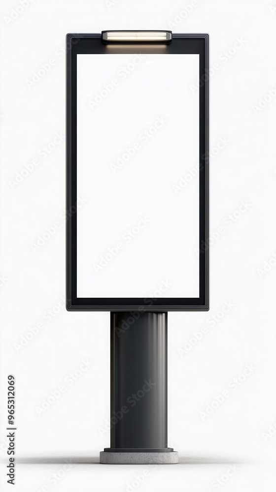 A blank outdoor advertising billboard ready for a new promotion or message, featuring a modern design in a minimalistic style. A blank outdoor advertising billboard ready for a new promotion or message, featuring a modern design in a minimalistic style.