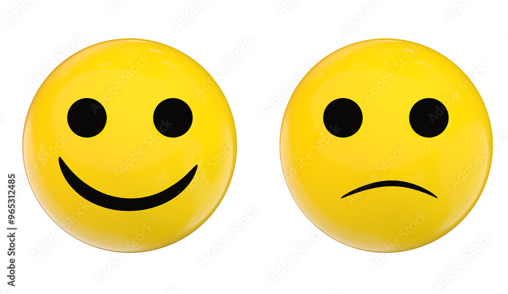 Set of smile emoticon. Happy and unhappy smile. Set of smile emoticon. Happy and unhappy smile.