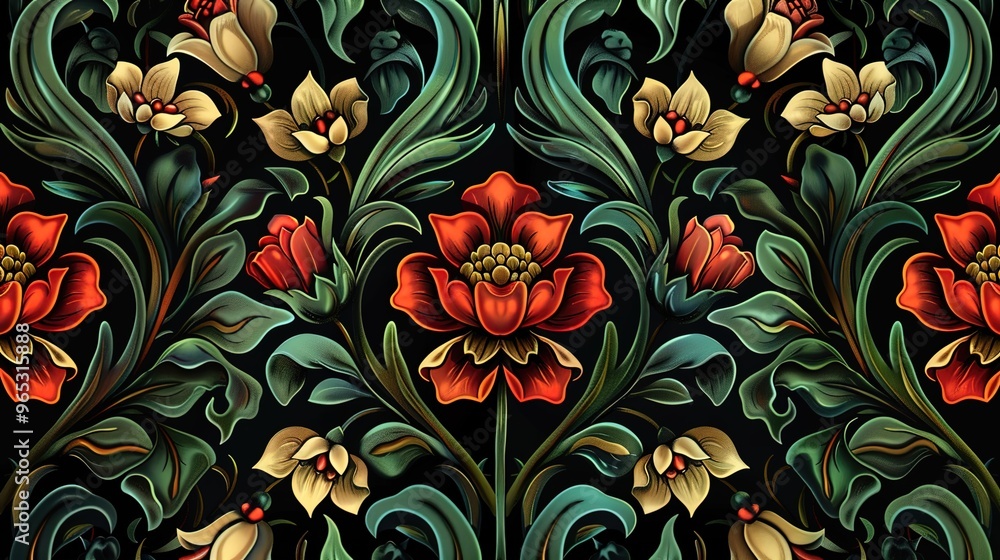 nouveau floral pattern wallpaper nouveau floral pattern wallpaper