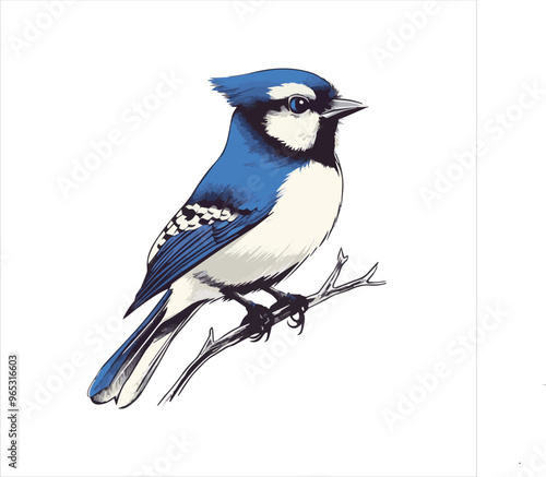 blue jay on a branch