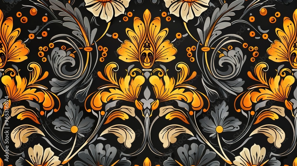 nouveau floral pattern wallpaper nouveau floral pattern wallpaper