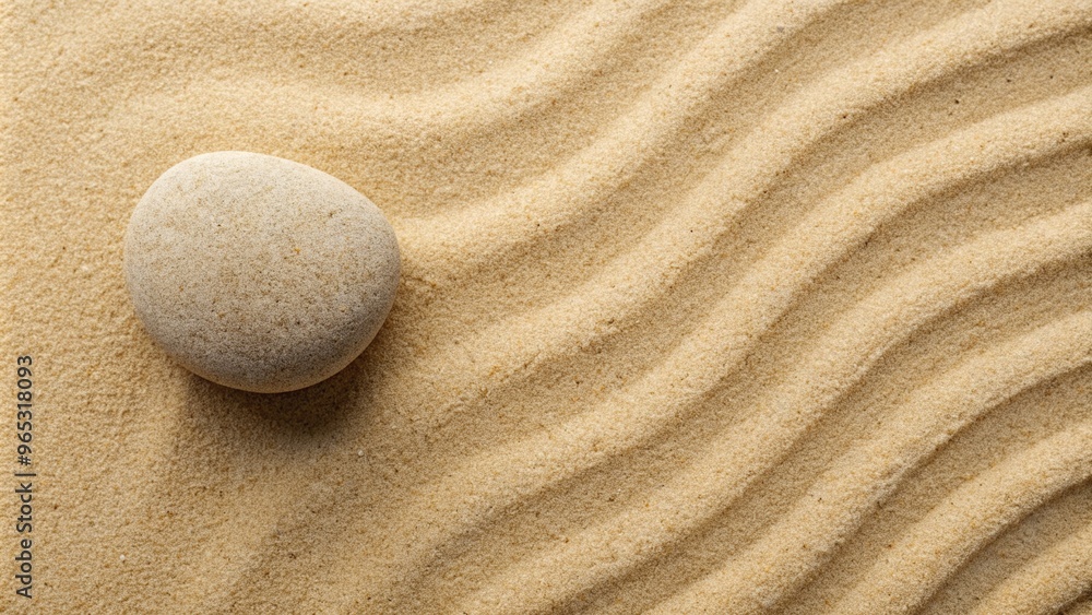 Beige stone placed at the right side of a sand background creating a minimalist aesthetic, nature inspired, stone, serene, tranquility, modern, earthy, outdoor, simplistic,beige, sand Beige stone placed at the right side of a sand background creating a minimalist aesthetic, nature inspired, stone, serene, tranquility, modern, earthy, outdoor, simplistic,beige, sand