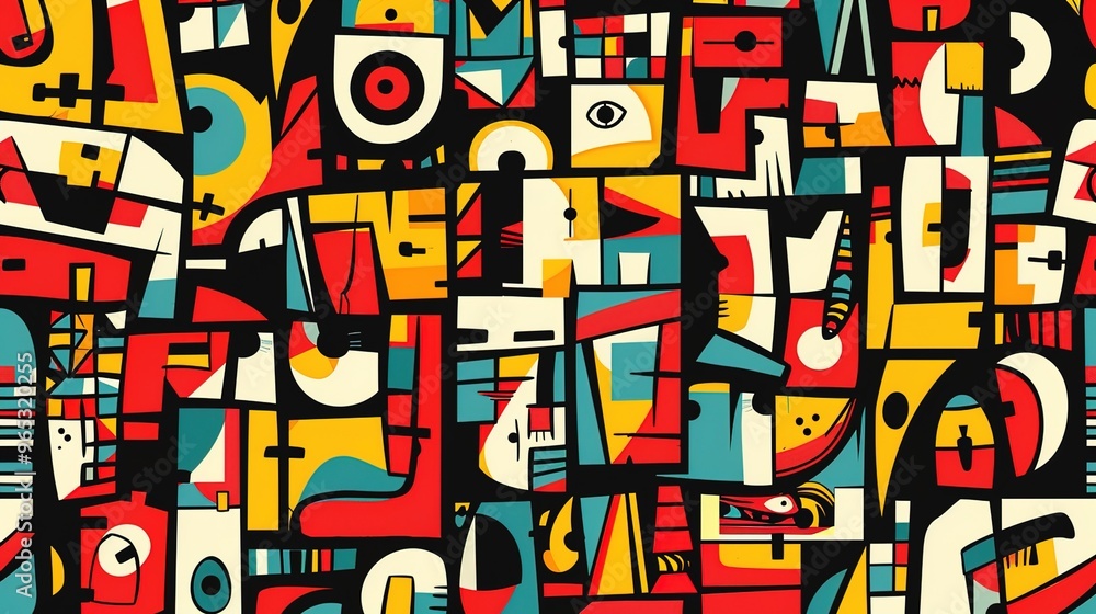 cubist pattern seamless wallpaper cubist pattern seamless wallpaper