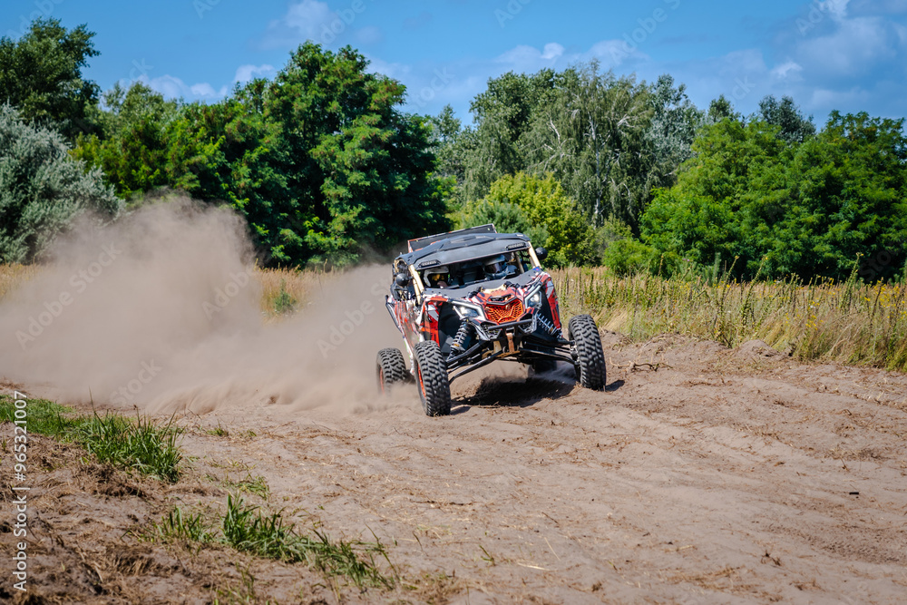 ATV / UTV / 4x4 driving on sandy track ATV / UTV / 4x4 driving on sandy track