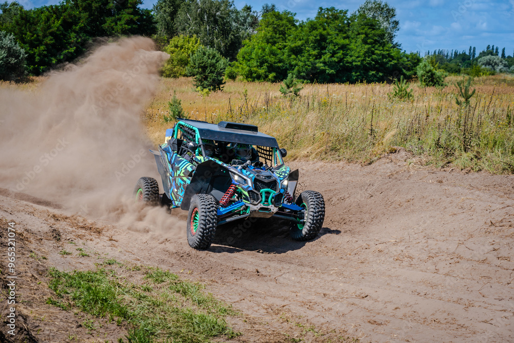 ATV (quad), buggy and UTV in the sand. Amateur competitions ATV (quad), buggy and UTV in the sand. Amateur competitions
