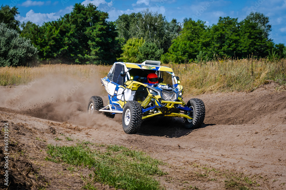 ATV (quad), buggy and UTV in the sand. Amateur competitions ATV (quad), buggy and UTV in the sand. Amateur competitions