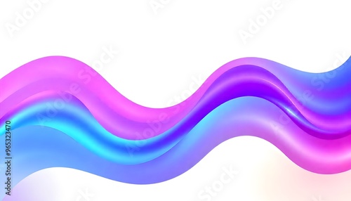 Colourful Holo gradient background of purple and blue, Swirling, Render 3D surface and iridescent colors. reminiscent of a cosmic nebula