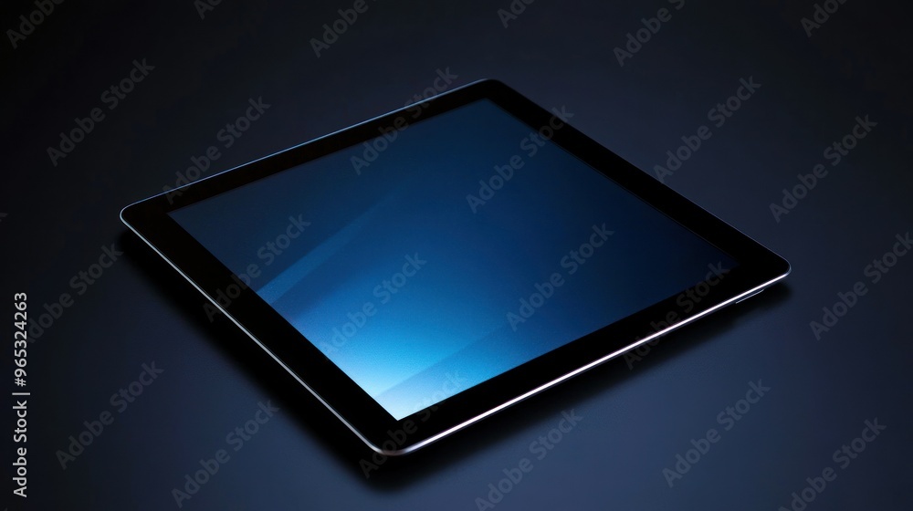 A Modern Tablet Computer With a Blue Screen A Modern Tablet Computer With a Blue Screen