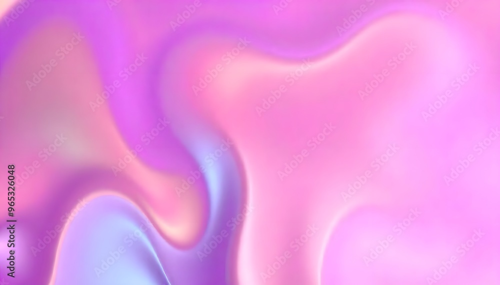 Obraz premium Colourful Holo gradient background of purple and blue, Swirling, Render 3D surface and iridescent colors. reminiscent of a cosmic nebula