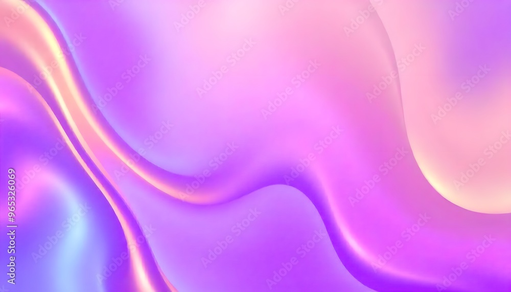 Obraz premium Colourful Holo gradient background of purple and blue, Swirling, Render 3D surface and iridescent colors. reminiscent of a cosmic nebula