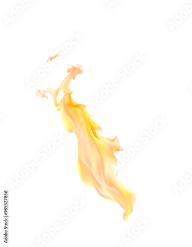 red hot fire isolated on white background photo