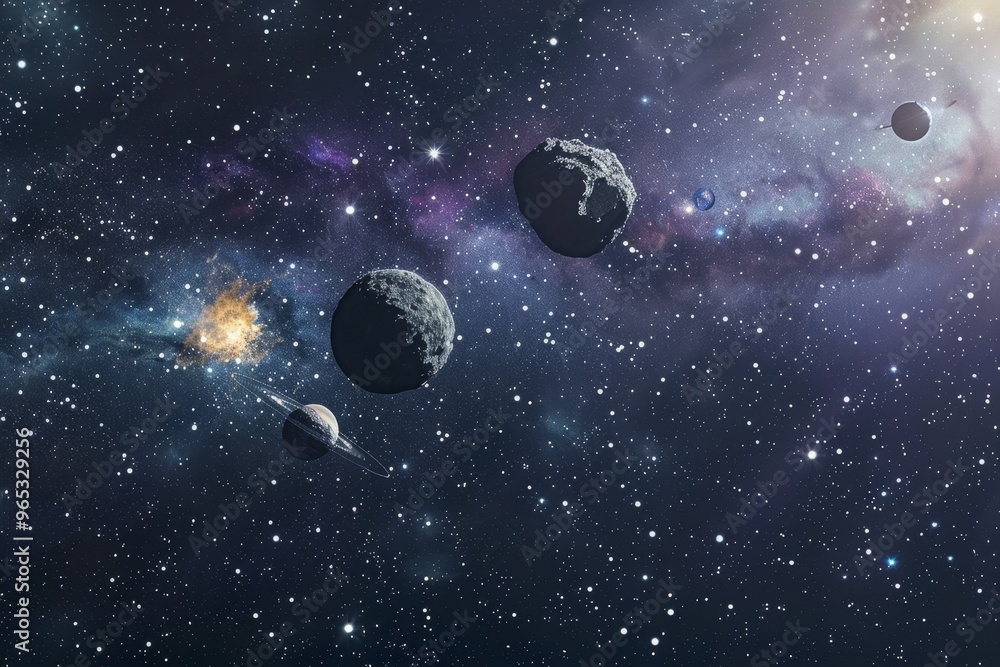 Naklejka premium Beautiful Outer Space View