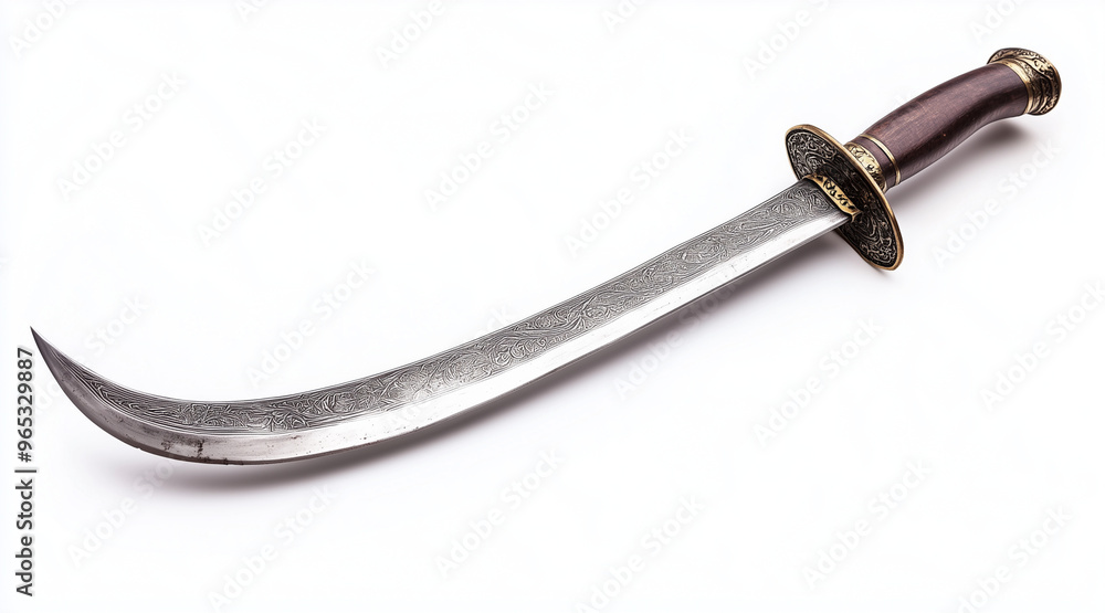 High quality photo of a pirates curved cutlass sword on a white background. Historical events isolated on white. Photo realistic photo.
High quality photo of a pirates curved cutlass sword on a white background. Historical events isolated on white. Photo realistic photo.