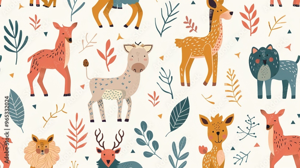 Animal pattern seamless wallpaper Animal pattern seamless wallpaper