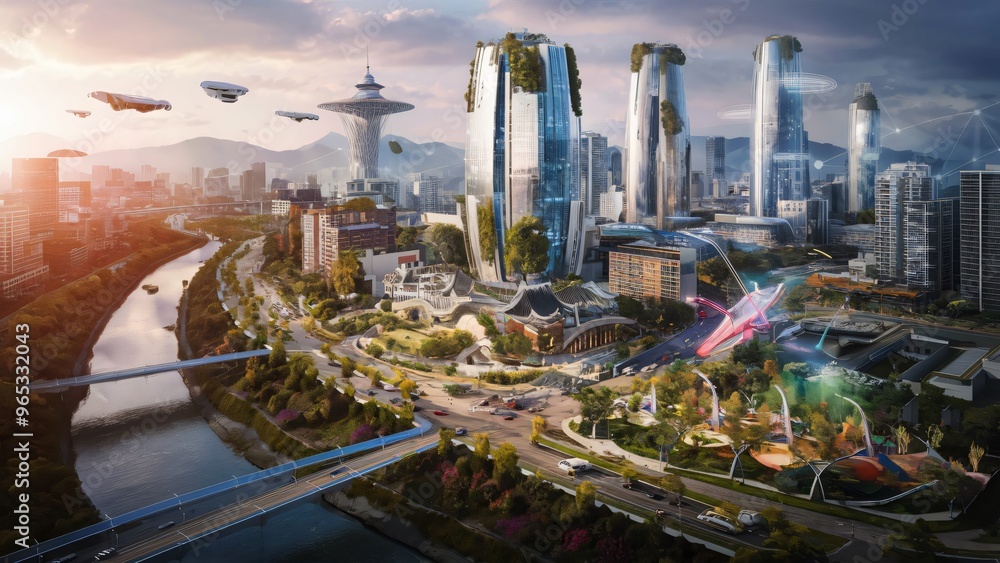 Fototapeta premium 미래의 서울