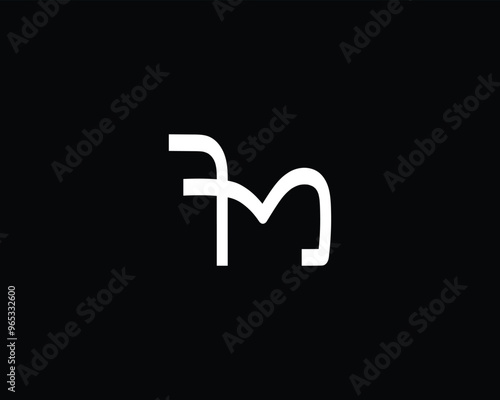 Creative FM letter logo design template