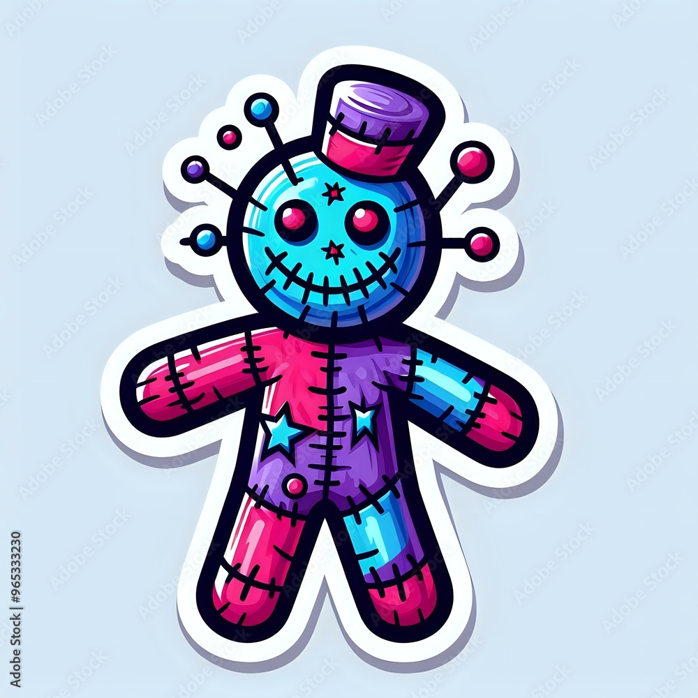 Futuristic Voodoo Doll Illustration Futuristic Voodoo Doll Illustration