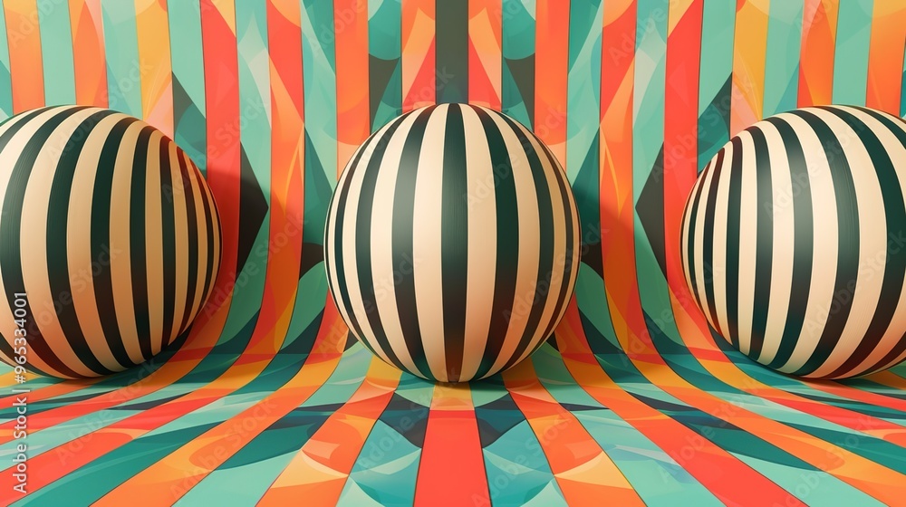 Obraz premium Optical illusion pattern wallpaper