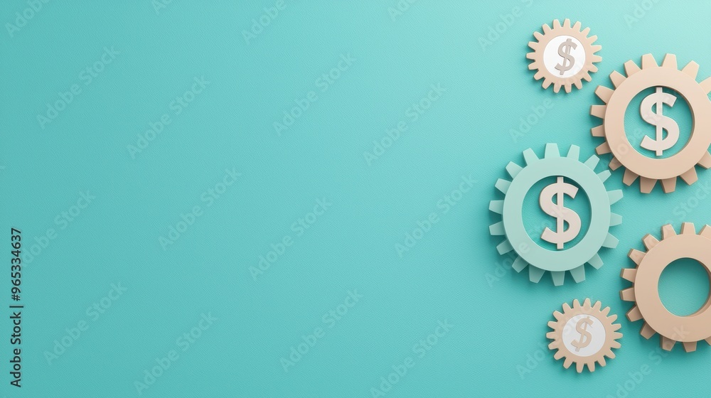 Financial Planning Concept with Dollar Sign Gears in . Financial Planning Concept with Dollar Sign Gears in .