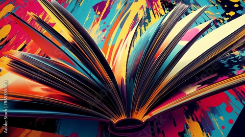 Wallpaper Mural A dynamic low-angle shot of open modern novels Torontodigital.ca