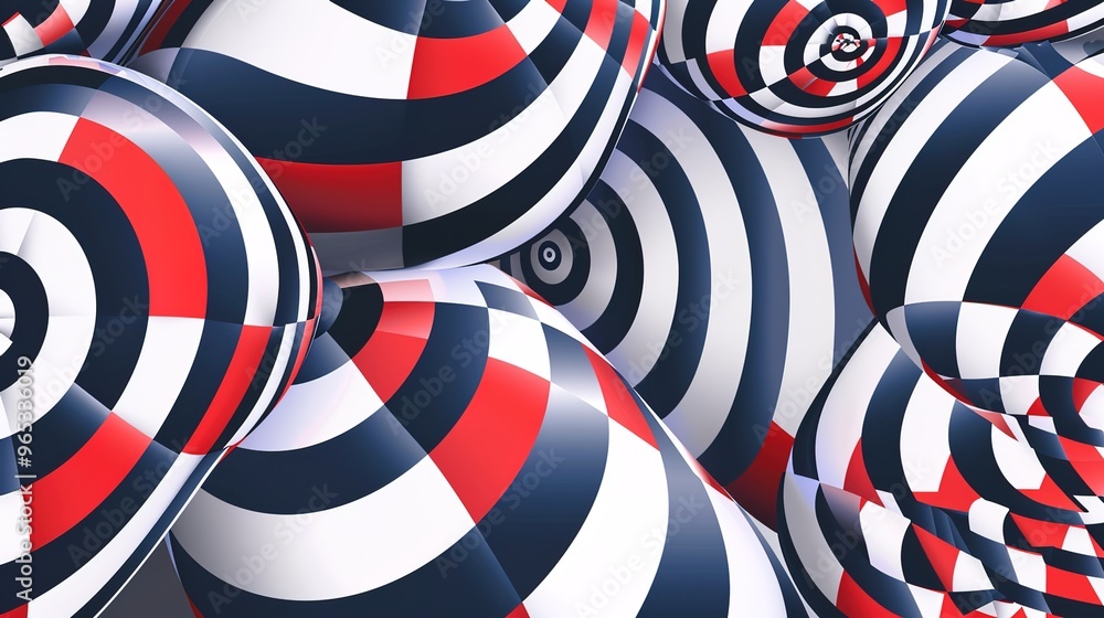 Obraz premium optical illusion pattern wallpaper