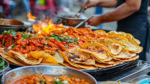 In a vibrant street food ma...
