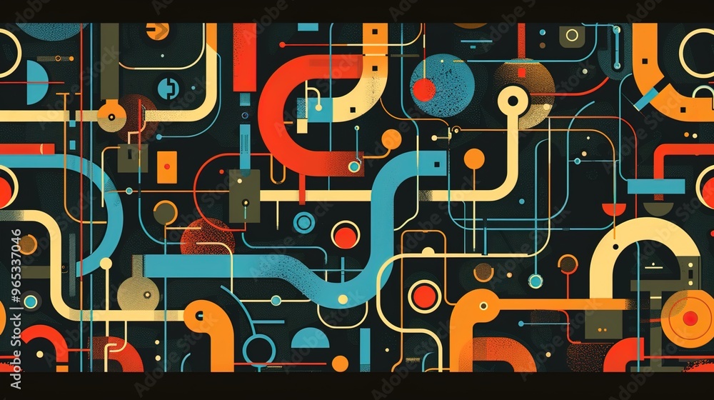 Retro techonlogy pattern wallpaper Retro techonlogy pattern wallpaper