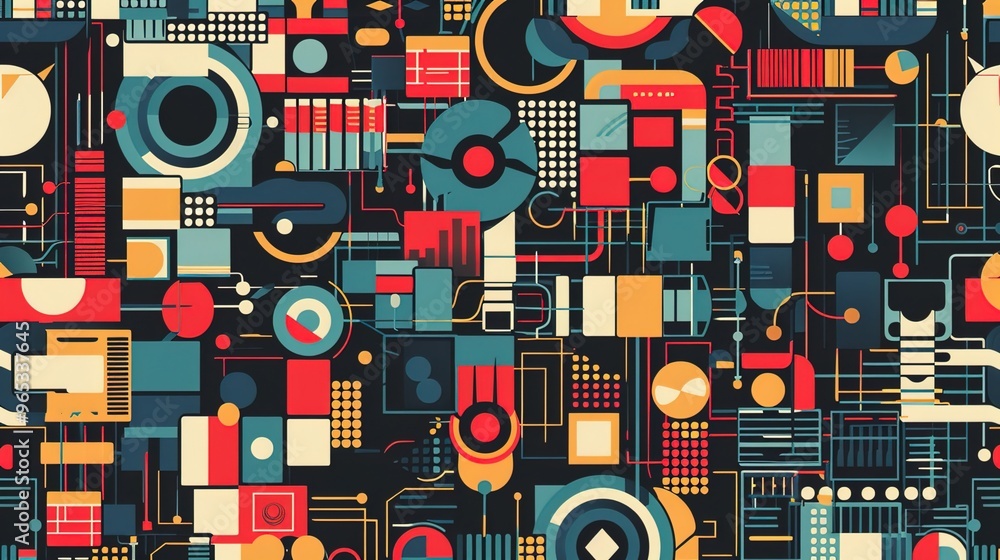 Retro techonlogy pattern wallpaper Retro techonlogy pattern wallpaper