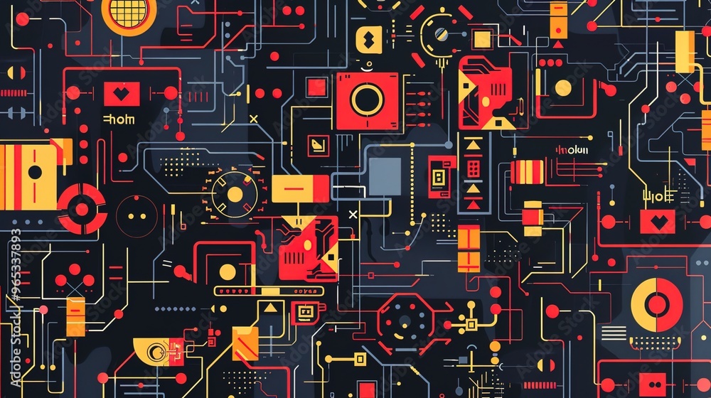Retro techonlogy pattern wallpaper Retro techonlogy pattern wallpaper