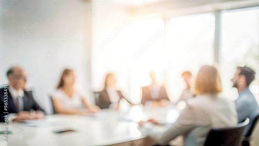 Teamwork Focused Meeting Background - Blurred background of a focused team meeting in an office.
Teamwork Focused Meeting Background - Blurred background of a focused team meeting in an office.