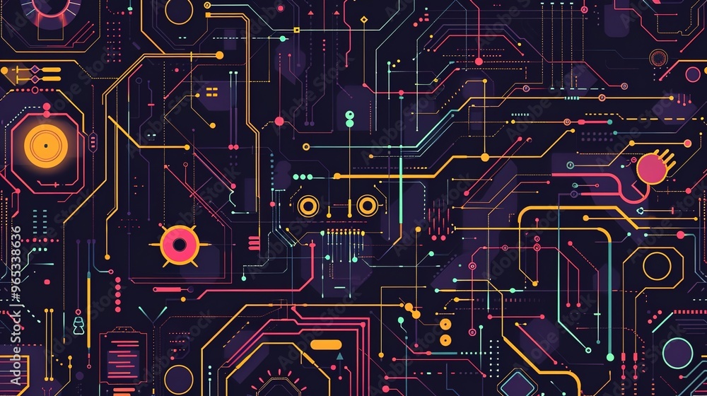 Retro techonlogy pattern wallpaper Retro techonlogy pattern wallpaper