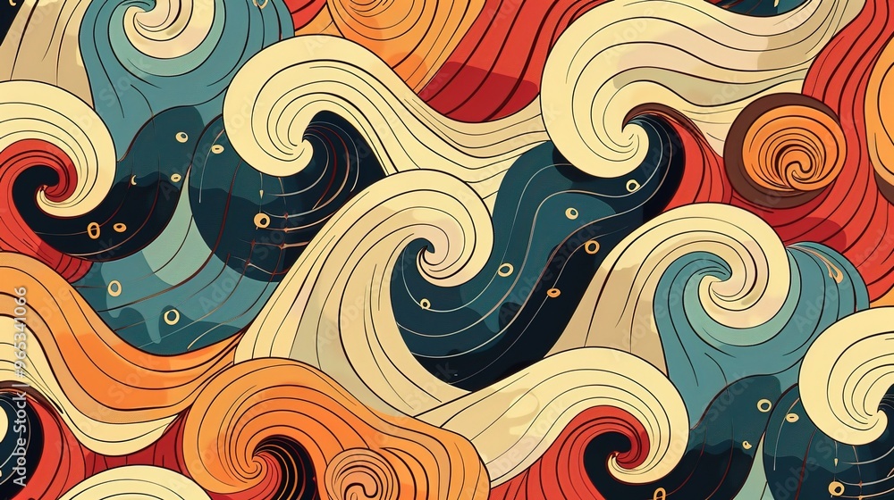 Retro wave pattern wallpaper Retro wave pattern wallpaper