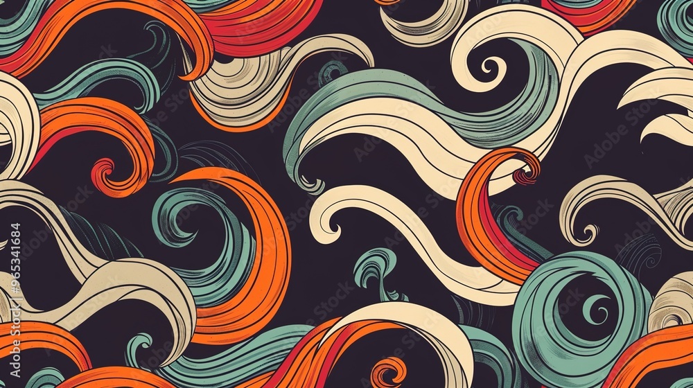 Retro wave pattern wallpaper Retro wave pattern wallpaper