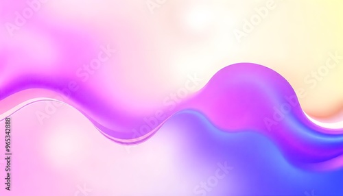 Swirling, Render 3D surface and iridescent colors of purple and blue, Holo gradient. reminiscent of a cosmic nebula