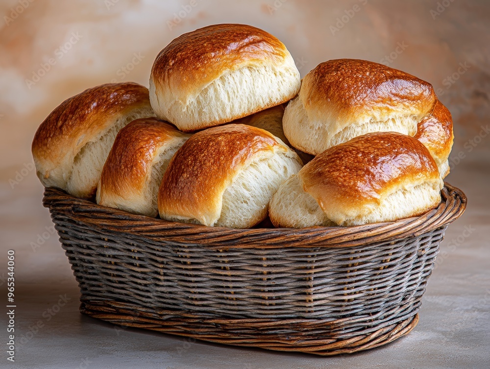 Freshly Baked Dinner Rolls on a Soft Background, Perfect for Food Blogging or Restaurant Menu Generative AI Freshly Baked Dinner Rolls on a Soft Background, Perfect for Food Blogging or Restaurant Menu Generative AI