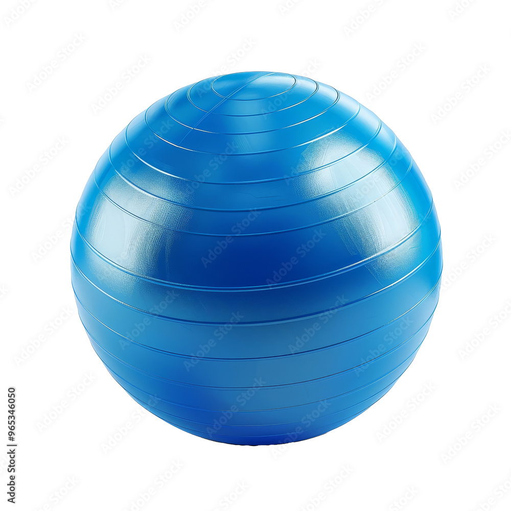 A vibrant blue exercise ball sitting on a transparent background ready for fitness activities and workouts in any home or gym setting A vibrant blue exercise ball sitting on a transparent background ready for fitness activities and workouts in any home or gym setting