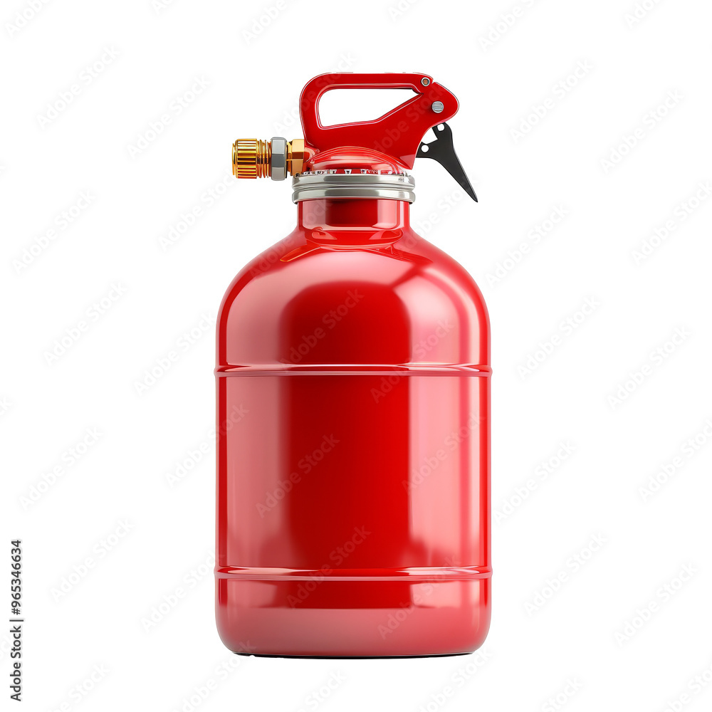 Bright red pressurized spray canister with nozzle designed for gardening applications displayed against a clean transparent background Bright red pressurized spray canister with nozzle designed for gardening applications displayed against a clean transparent background