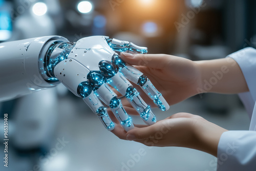 Human and Robot Hand Connection: Futuristic Collaboration in Technology