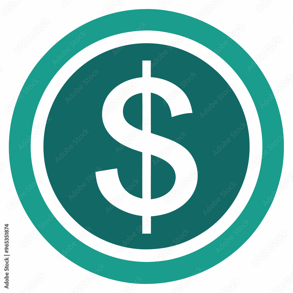 There is a dollar sign placed inside a green circle on a white background There is a dollar sign placed inside a green circle on a white background