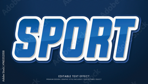 sports editable 3d text effect template bold typography and abstract style, logo and business brand