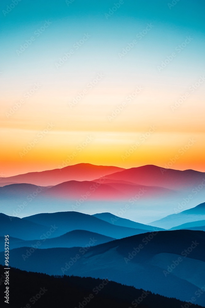 Obraz premium sunrise over mountain range