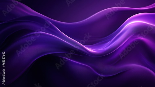 Wallpaper Mural Abstract Purple Wavy Pattern With Glowing Lines Torontodigital.ca